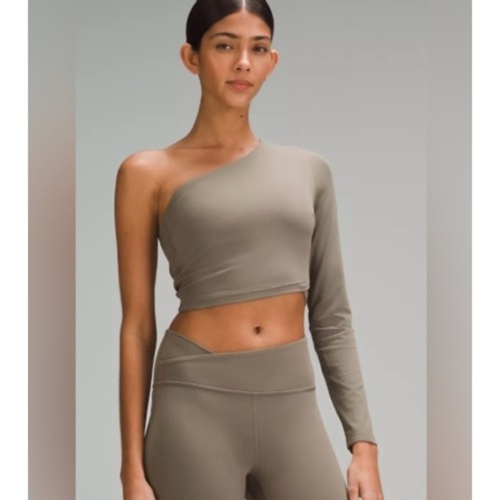 NWOT Lululemon Align Asymmetric Long Sleeves Top Shirt Women 12 Nomad Athleisure